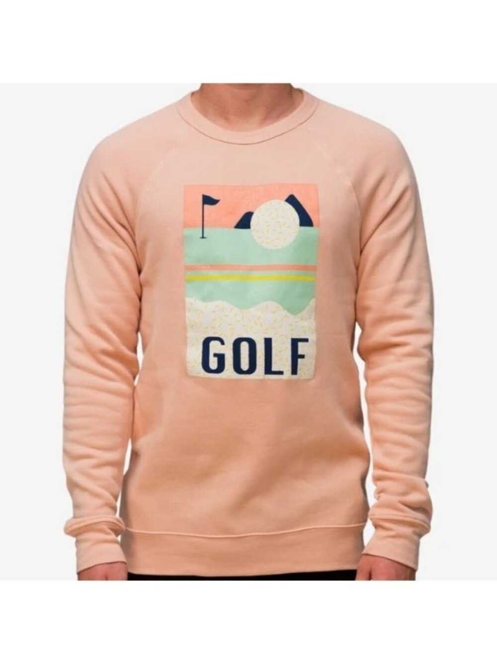 Swing Juice Golf Sweatshirt XL Terrazzo Peach Orange Crewneck Athleisure Comfort